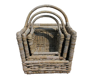 Log Basket with Handle